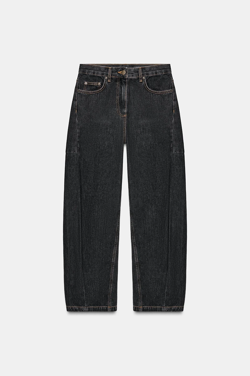 ZW COLLECTION MID-RISE ANKLE BALLOON JEANS