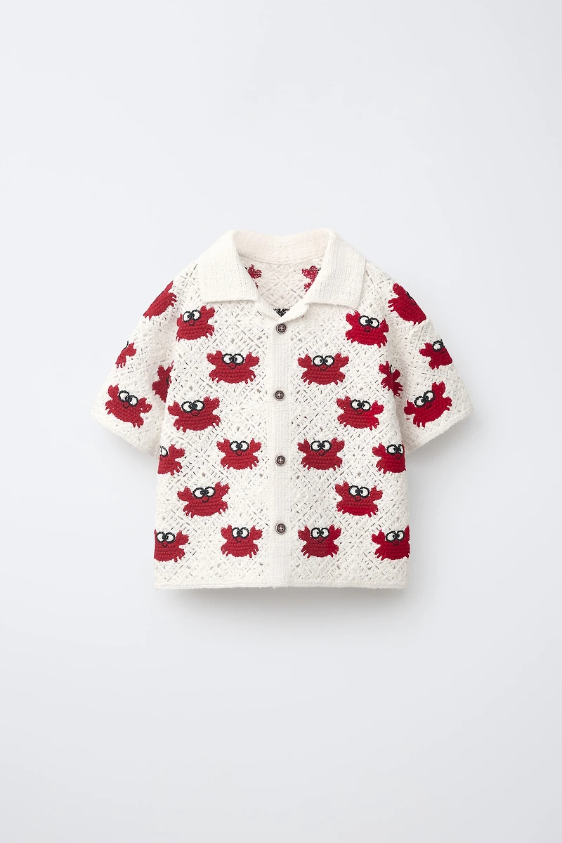 CHEMISE CROCHET CRABES