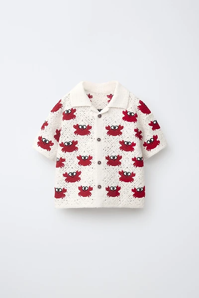 CHEMISE CROCHET CRABES