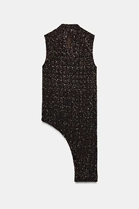 ZW COLLECTION ASYMMETRIC SEQUIN TOP