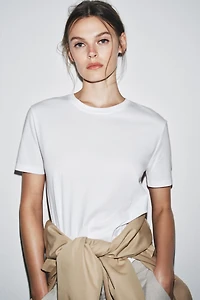 T-SHIRT EN COTON MERCERISÉ