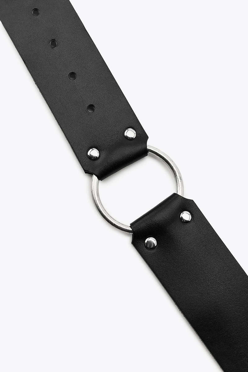 LEATHER RING BELT