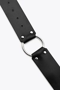 LEATHER RING BELT