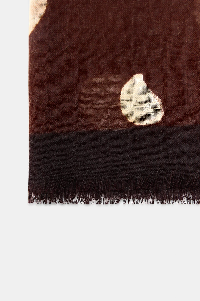 POLKA DOT PRINT SCARF