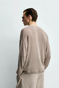 RELAXED FIT JUMPER 100% LINEN