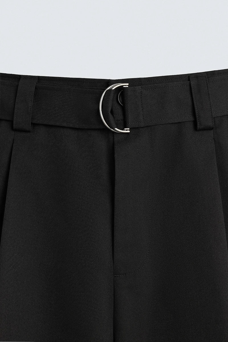 BELTED WIDE FIT BERMUDA SHORTS