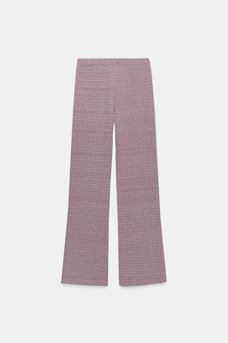 TEXTURED STRETCH PANTS