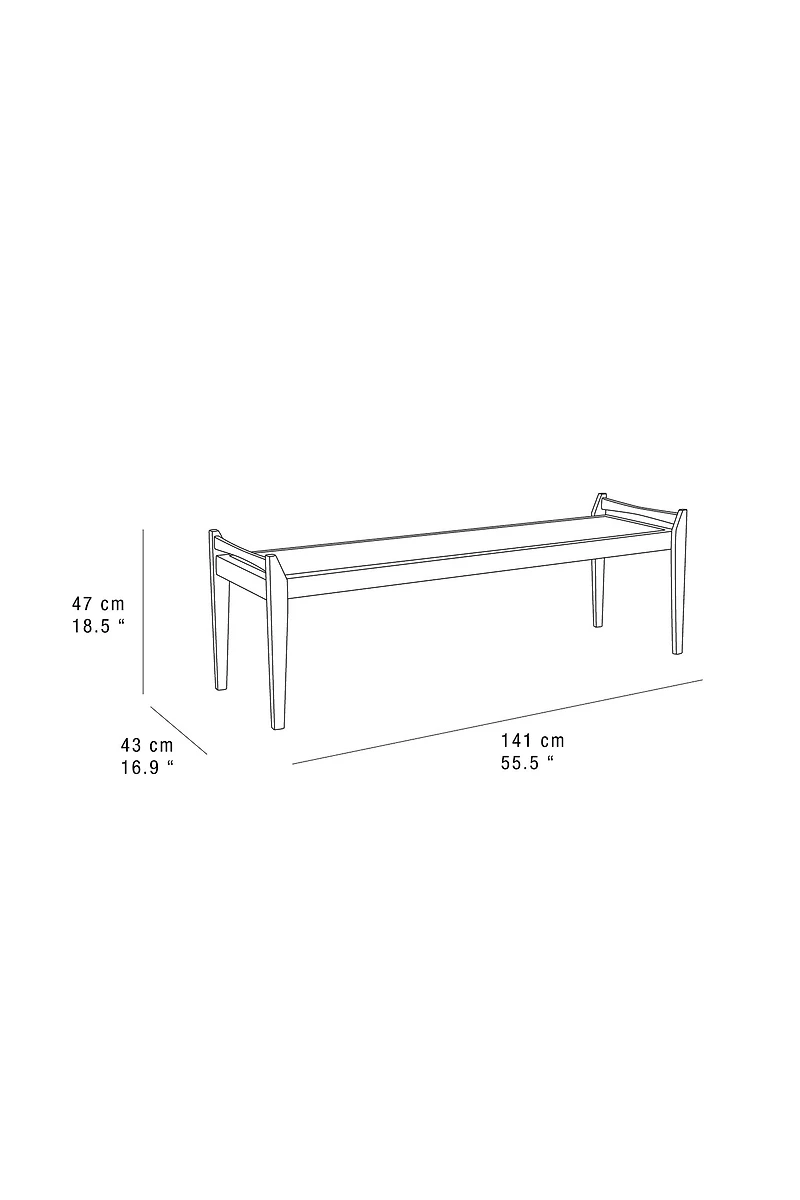 BANC LONG BOIS