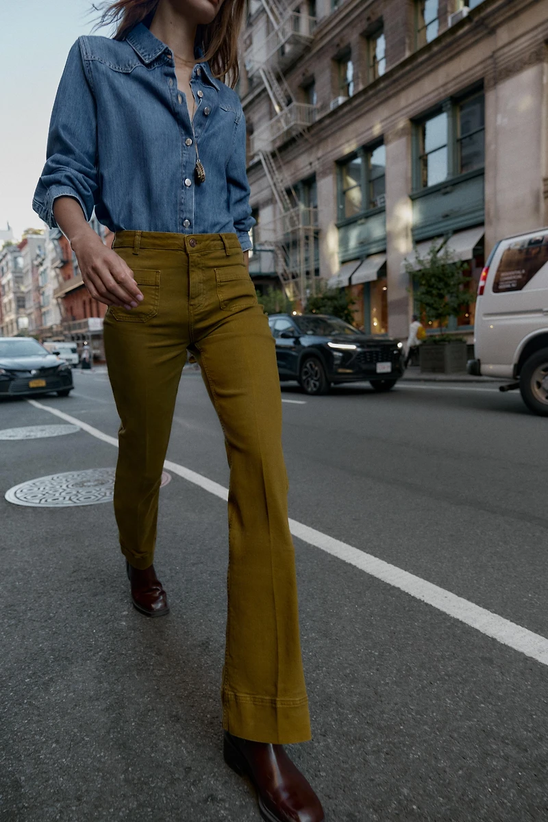 Z1975 HIGH-WAISTED PATCH POCKET JEANS