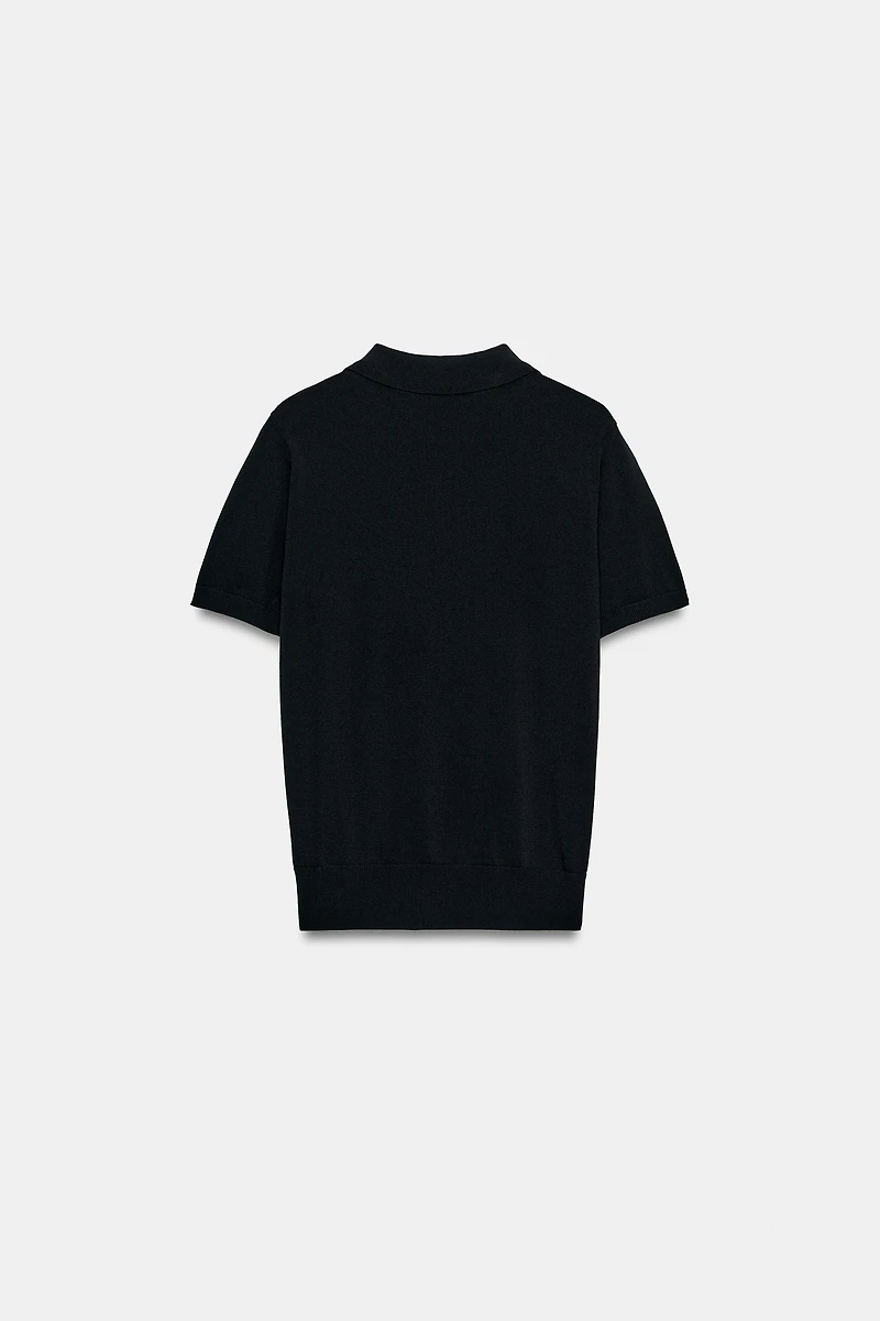 SHORT SLEEVE KNIT POLO SHIRT