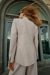 LINEN BLAZER WITH DARTS