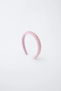 SATIN BEADED HEADBAND