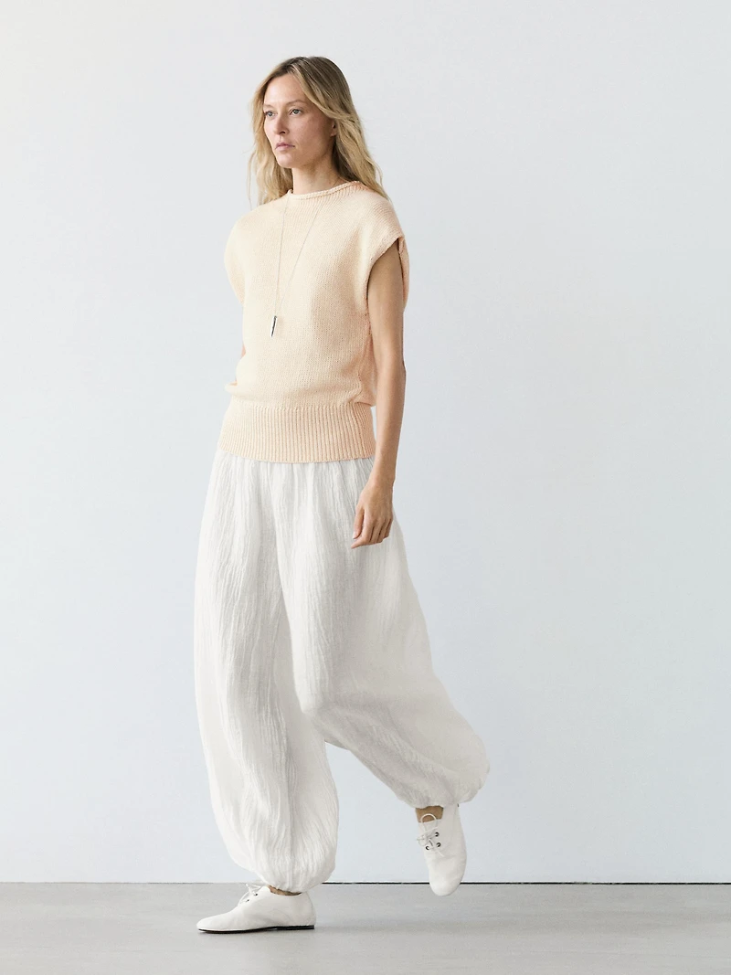 Linen sarouel trousers