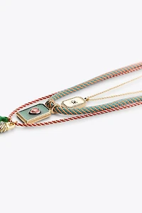 3-PACK OF CORD AND MEDALLION NECKLACES