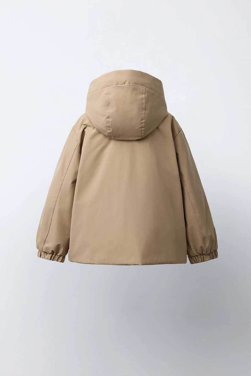 PARKA ZIPS CONTRASTE DÉPERLANT