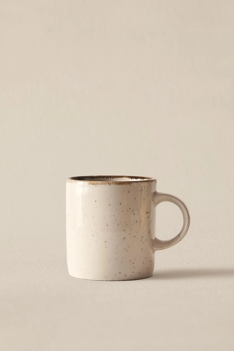 PORCELAIN MUG WITH ANTIQUE FINISH RIM