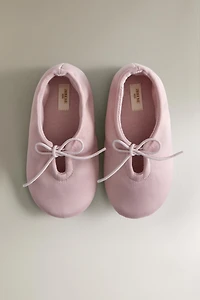 KIDS' SATEEN BALLET FLATS