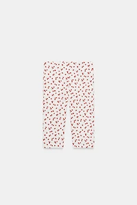 STRAWBERRY PRINT CAPRI PANTS