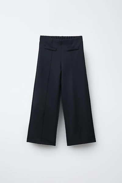 PANTALON WIDE LEG AVEC NERVURE