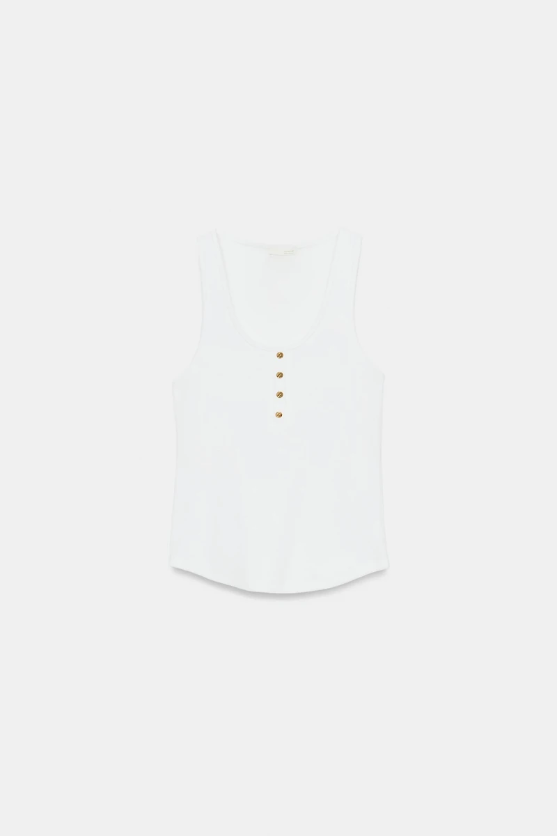 COTTON BUTTON-UP TOP
