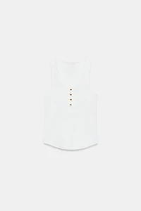 COTTON BUTTON-UP TOP