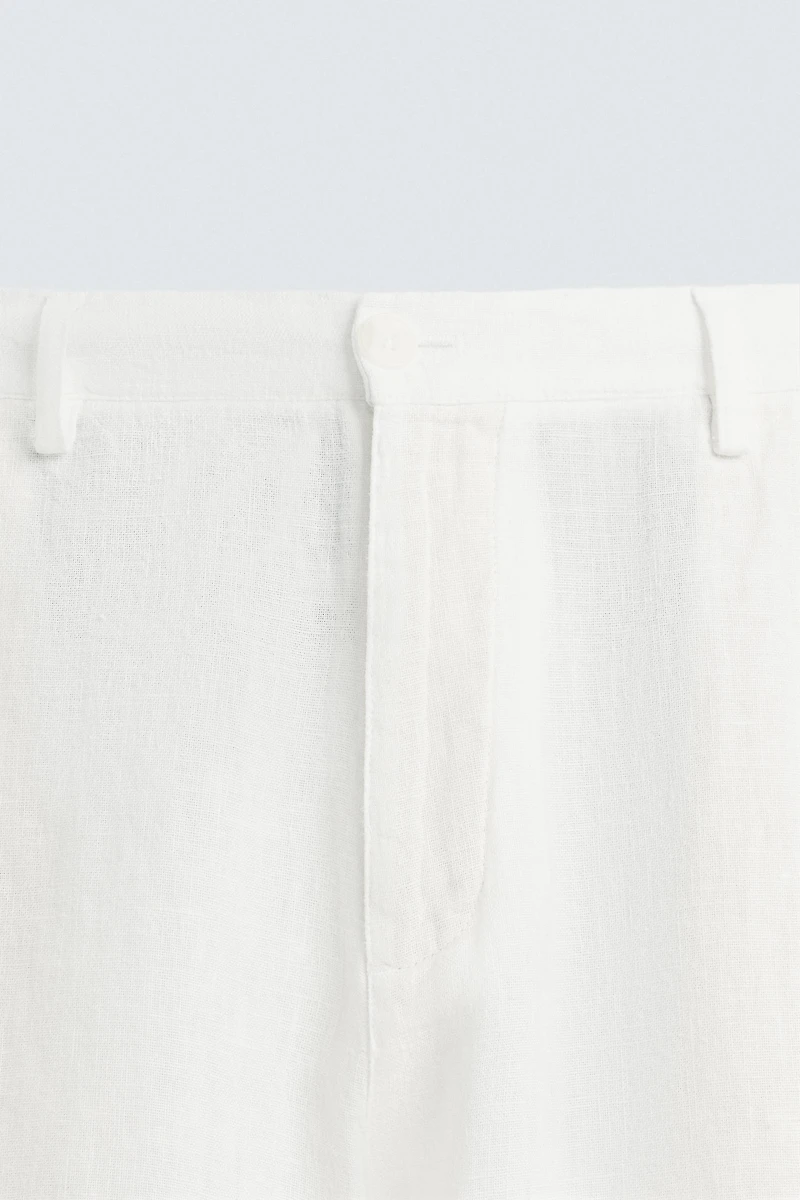 RELAXED FIT 100% LINEN PANTS