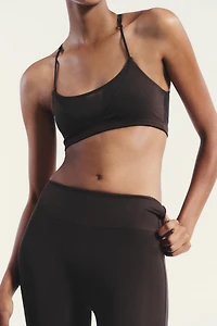 SEAMLESS TULLE COMBINATION TOP