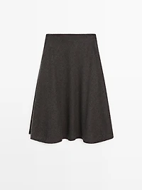 Jupe midi ample à carreaux vichy