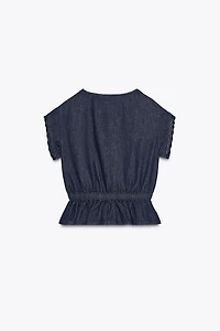 LACE DENIM SHIRT