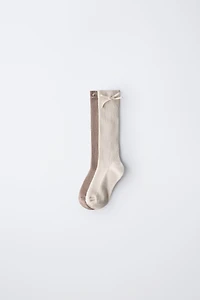 TWO-PACK OF HIGH SOCKS WITH BOW