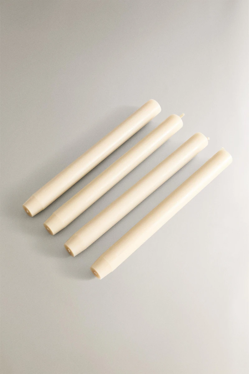 SET OF DECORATIVE CYLINDRICAL LONG TAPER CANDLES (SET