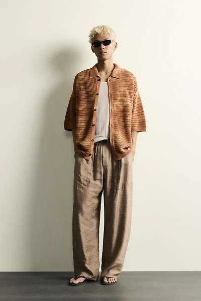 CHEMISE EN MAILLE RELAXED FIT EFFET DÉLAVÉ