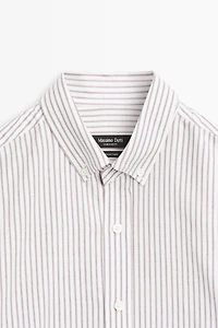100% cotton regular fit striped shirt