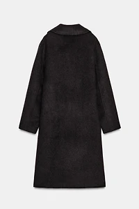 LONG DOUBLE-BREASTED WOOL COAT