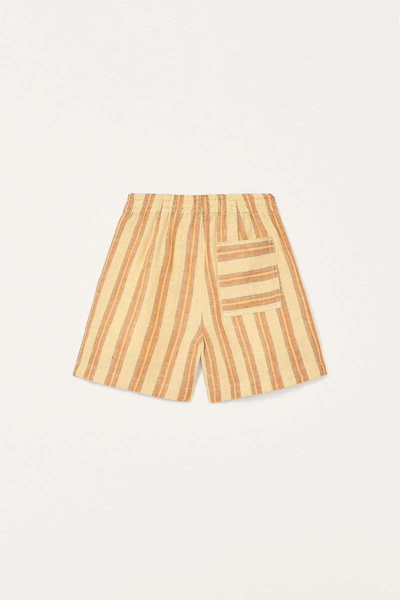 STRIPED 100% LINEN SHORTS LIMITED EDITION
