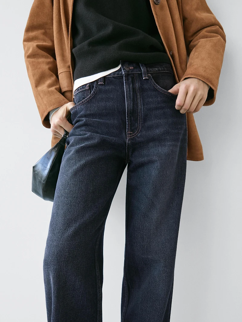 Jean wide leg taille haute