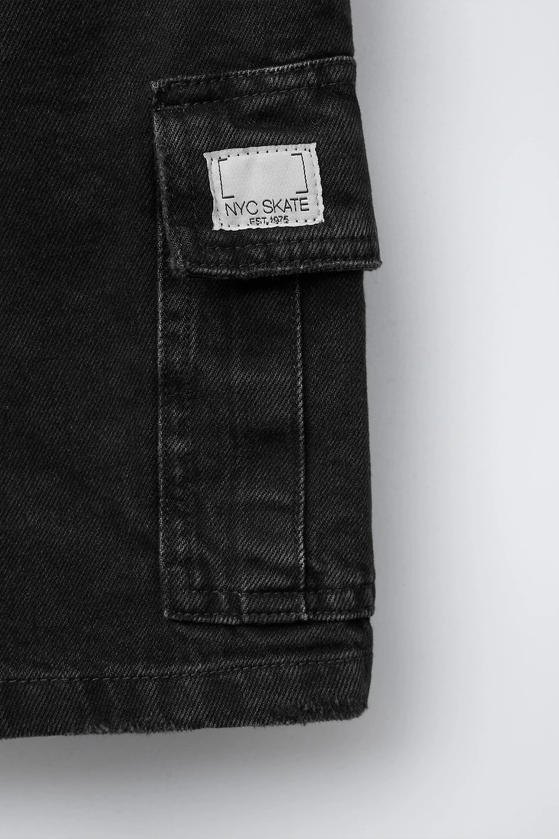 DENIM CARGO SHORTS