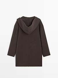 Veste longue à capuche écharpe