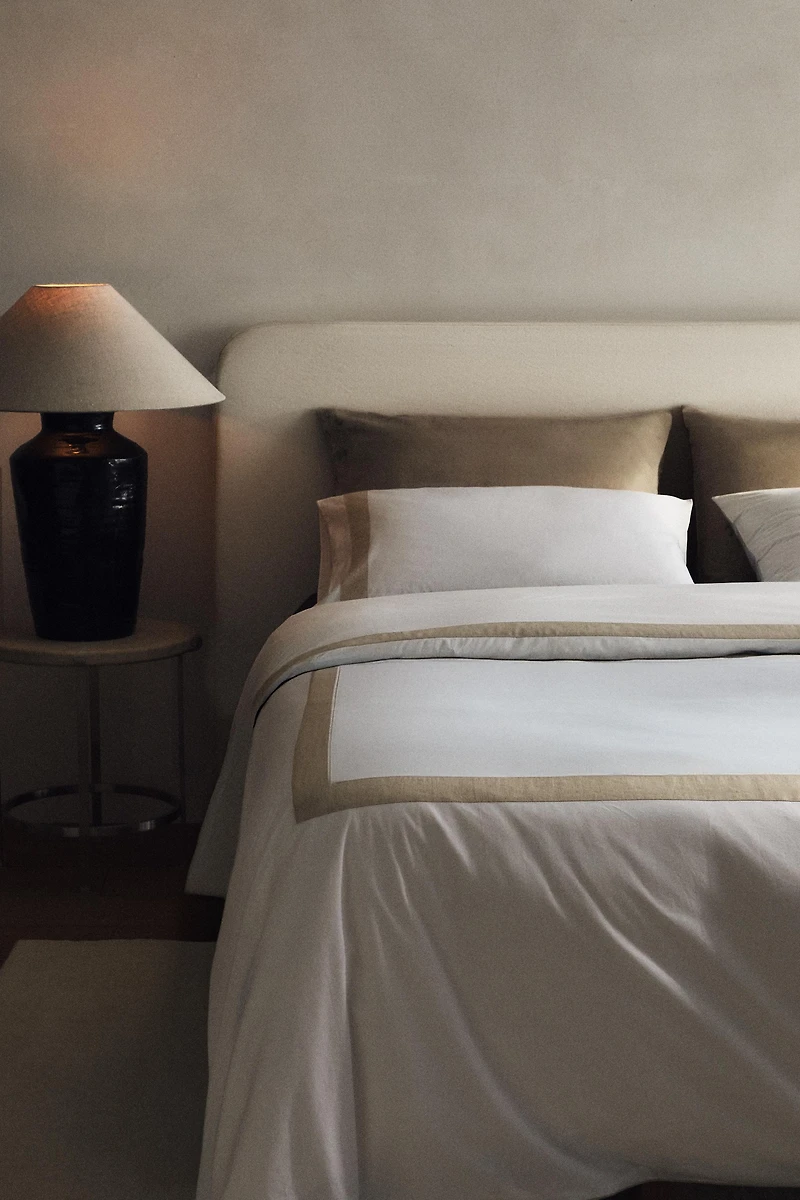 COTTON DUVET COVER WITH BORDER