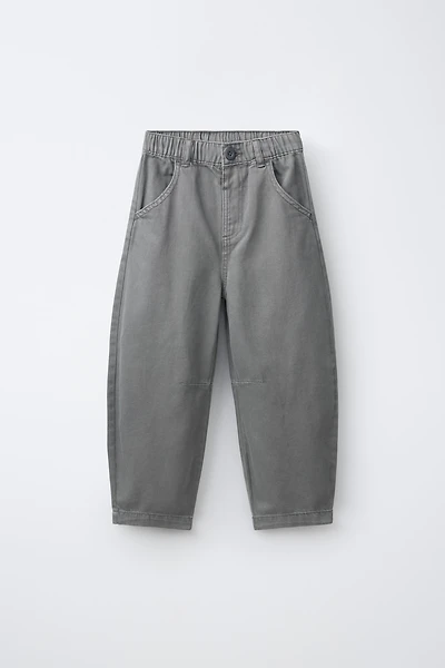 FLOWY TWILL BALLOON PANTS