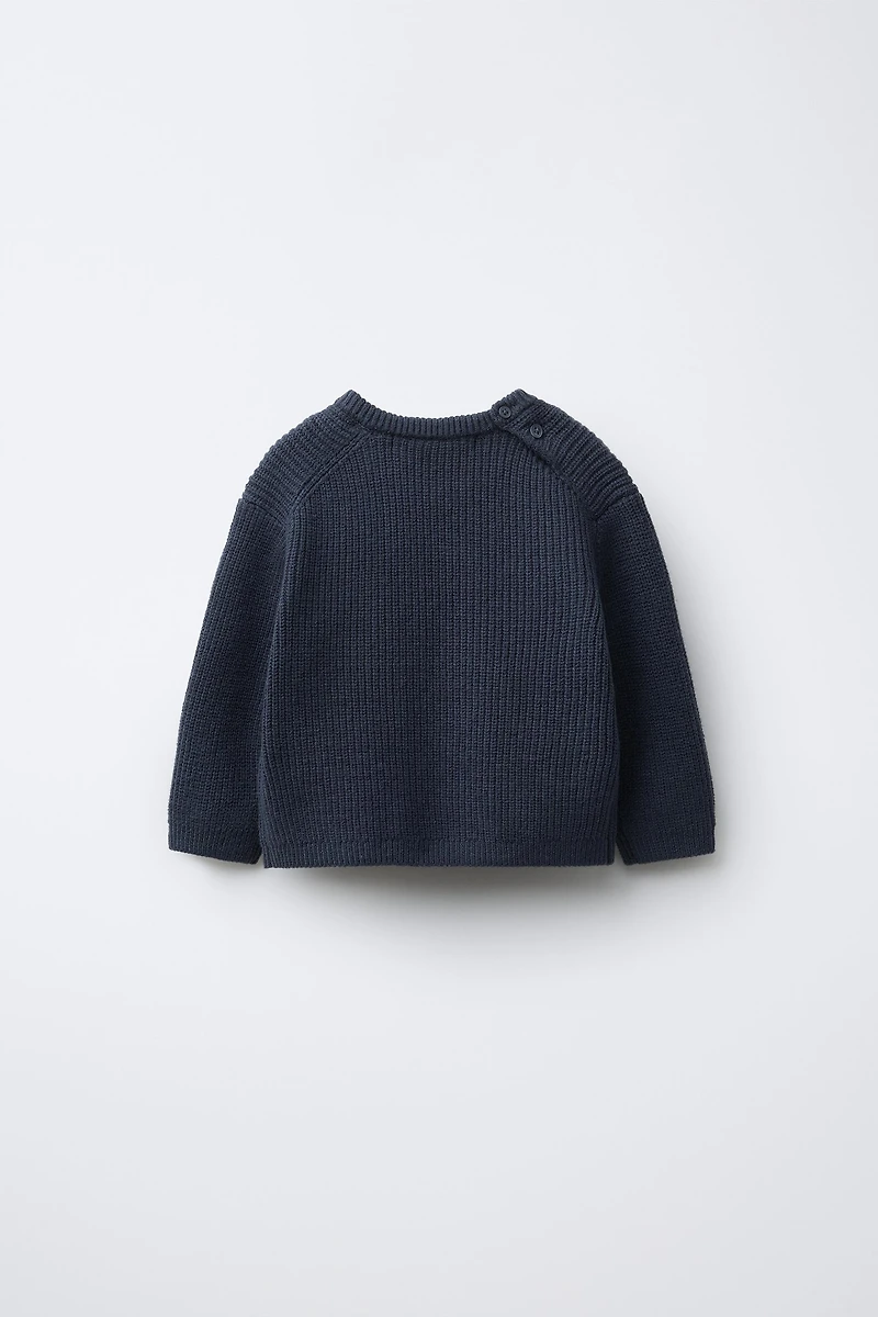 PURL KNIT POCKET JUMPER