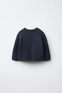 PURL KNIT POCKET JUMPER