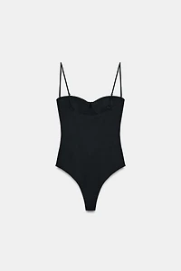 POLYAMIDE BLEND LACE BODYSUIT