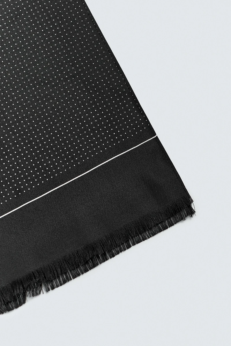 100% SILK POLKA DOT SCARF