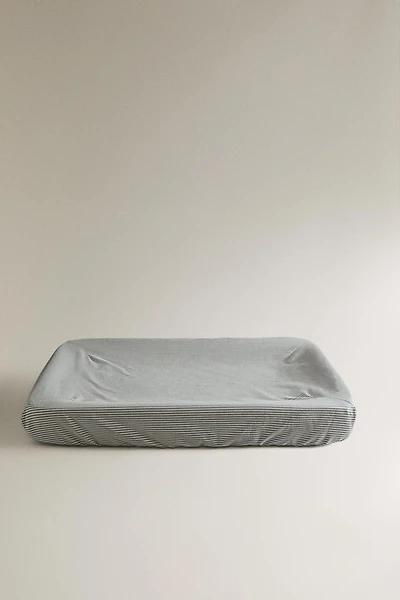 HOUSSE MATELAS À LANGER BÉBÉ RAYURES