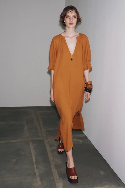 ZW COLLECTION LINEN TUNIC DRESS