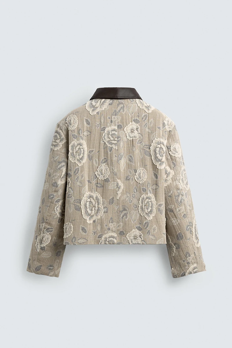 IRREGULAR FLORAL JACQUARD JACKET