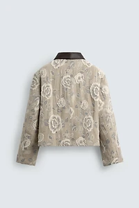 IRREGULAR FLORAL JACQUARD JACKET