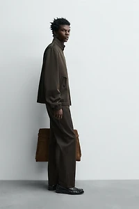 WOOL-COTTON TEXTURED JACKET