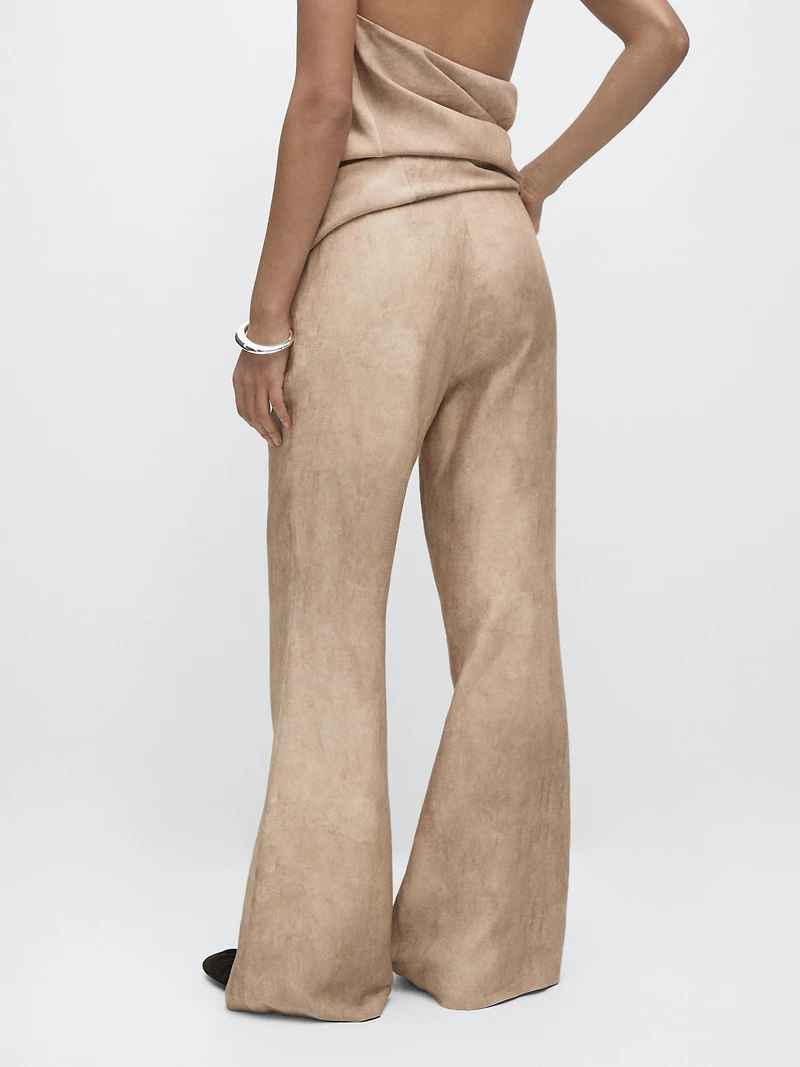 Pantalon fluide effet usé